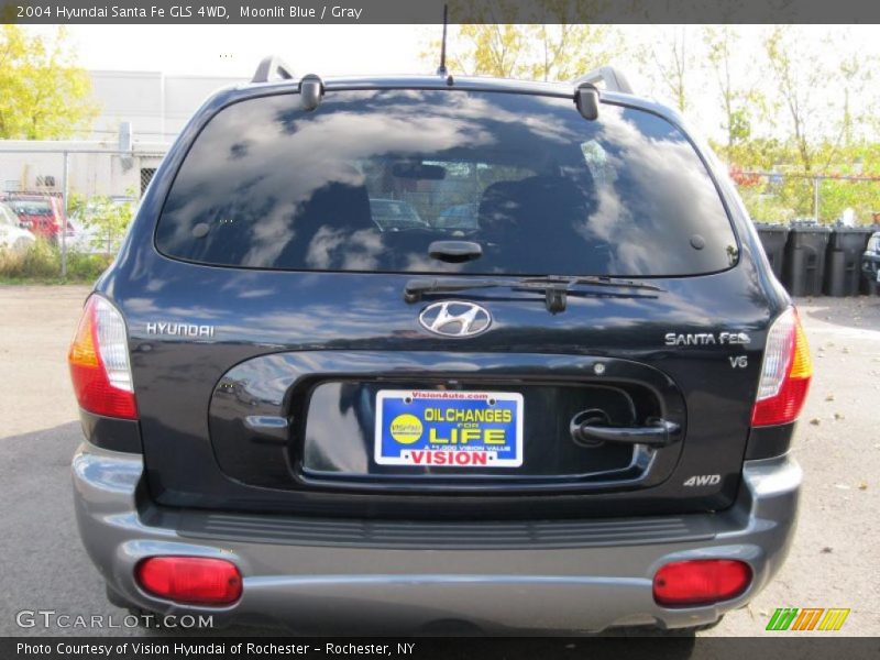 Moonlit Blue / Gray 2004 Hyundai Santa Fe GLS 4WD