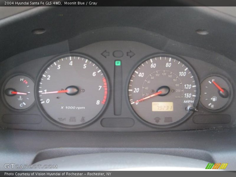 Moonlit Blue / Gray 2004 Hyundai Santa Fe GLS 4WD