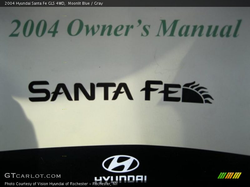 Moonlit Blue / Gray 2004 Hyundai Santa Fe GLS 4WD