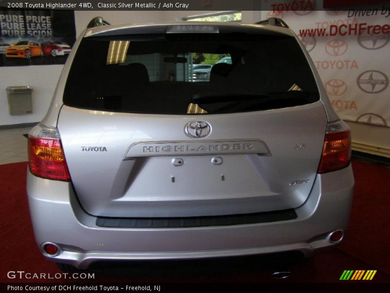 Classic Silver Metallic / Ash Gray 2008 Toyota Highlander 4WD