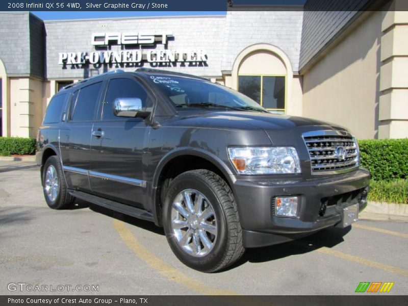 Silver Graphite Gray / Stone 2008 Infiniti QX 56 4WD
