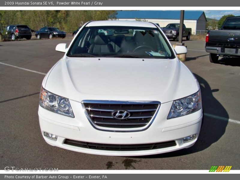 Powder White Pearl / Gray 2009 Hyundai Sonata SE V6