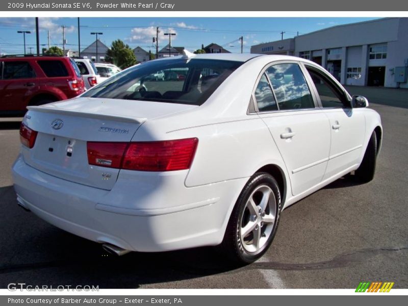 Powder White Pearl / Gray 2009 Hyundai Sonata SE V6