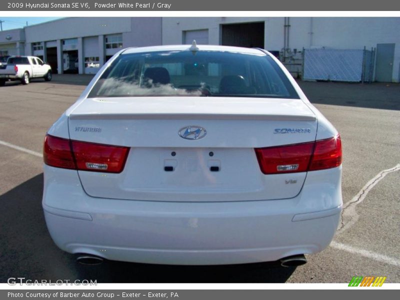 Powder White Pearl / Gray 2009 Hyundai Sonata SE V6