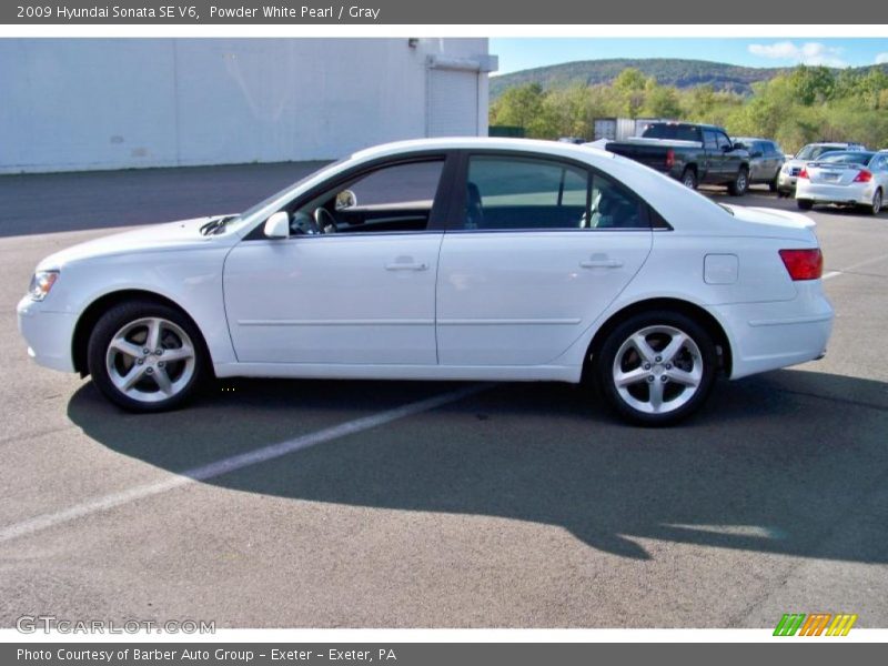 Powder White Pearl / Gray 2009 Hyundai Sonata SE V6