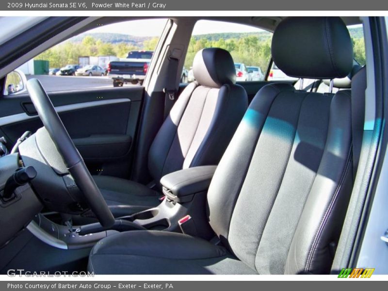 Powder White Pearl / Gray 2009 Hyundai Sonata SE V6