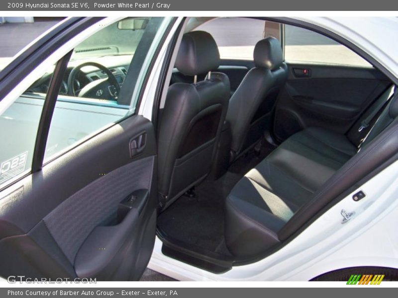 Powder White Pearl / Gray 2009 Hyundai Sonata SE V6