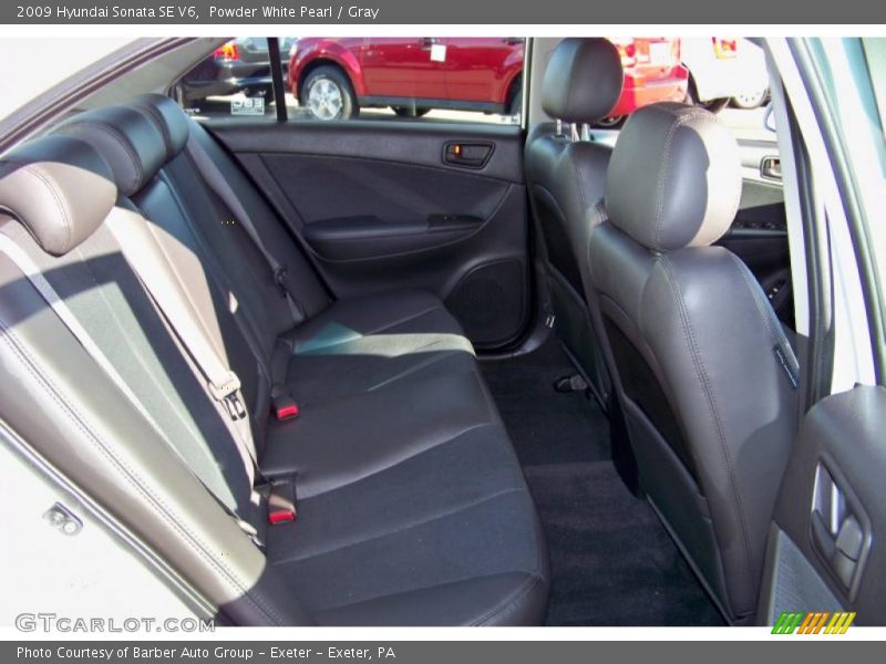Powder White Pearl / Gray 2009 Hyundai Sonata SE V6