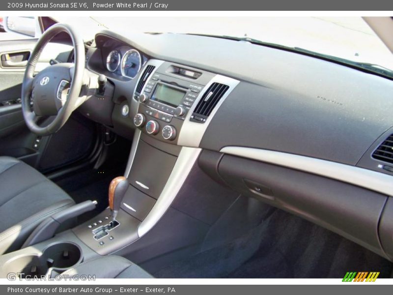 Powder White Pearl / Gray 2009 Hyundai Sonata SE V6