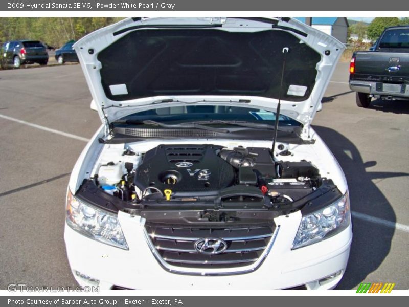 Powder White Pearl / Gray 2009 Hyundai Sonata SE V6