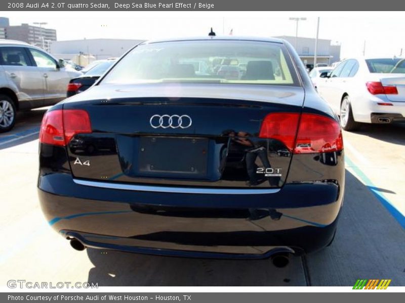 Deep Sea Blue Pearl Effect / Beige 2008 Audi A4 2.0T quattro Sedan