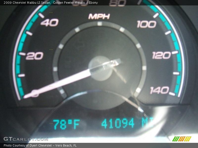 Golden Pewter Metallic / Ebony 2009 Chevrolet Malibu LS Sedan