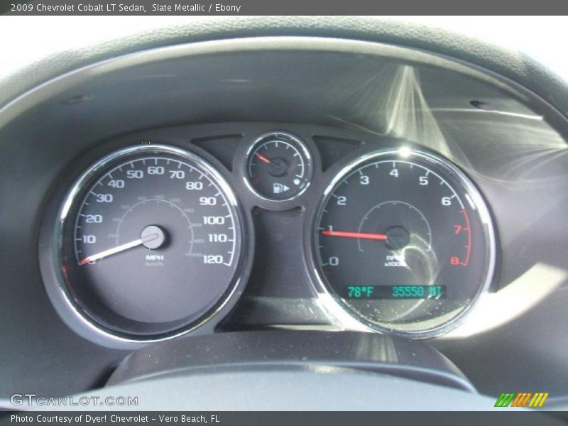 Slate Metallic / Ebony 2009 Chevrolet Cobalt LT Sedan