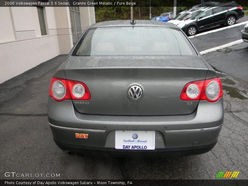 Granite Green Metallic / Pure Beige 2006 Volkswagen Passat 3.6 Sedan