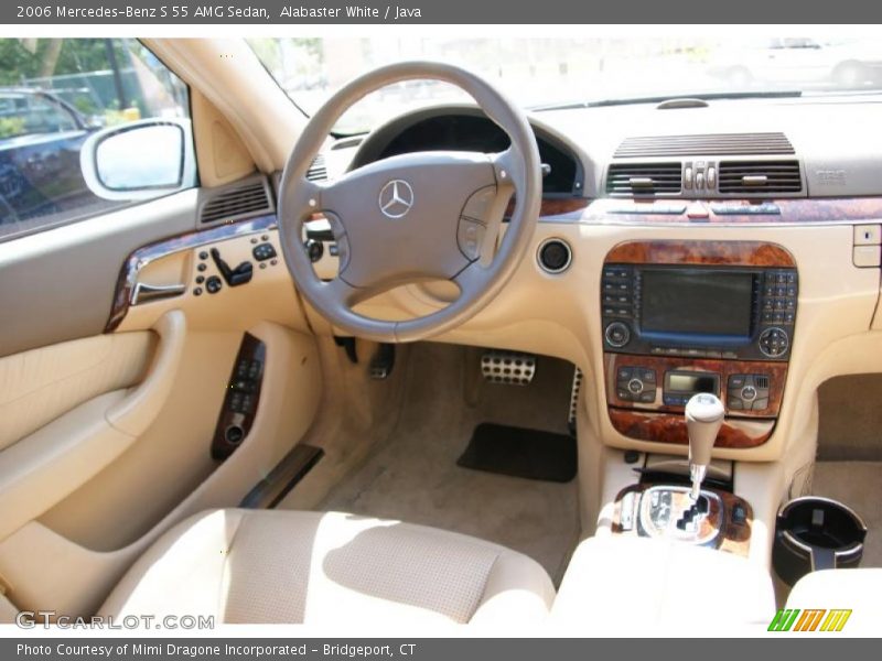 Alabaster White / Java 2006 Mercedes-Benz S 55 AMG Sedan