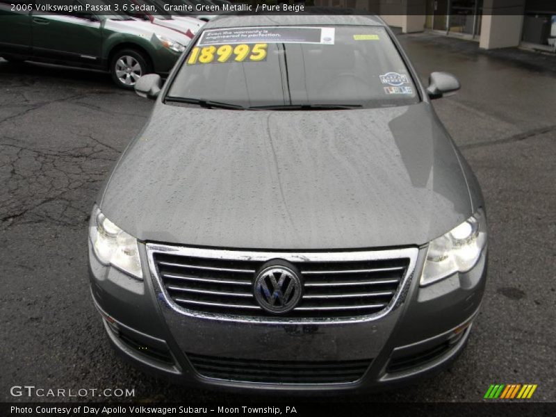 Granite Green Metallic / Pure Beige 2006 Volkswagen Passat 3.6 Sedan