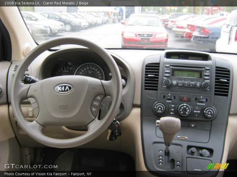 Claret Red Metallic / Beige 2008 Kia Sedona LX