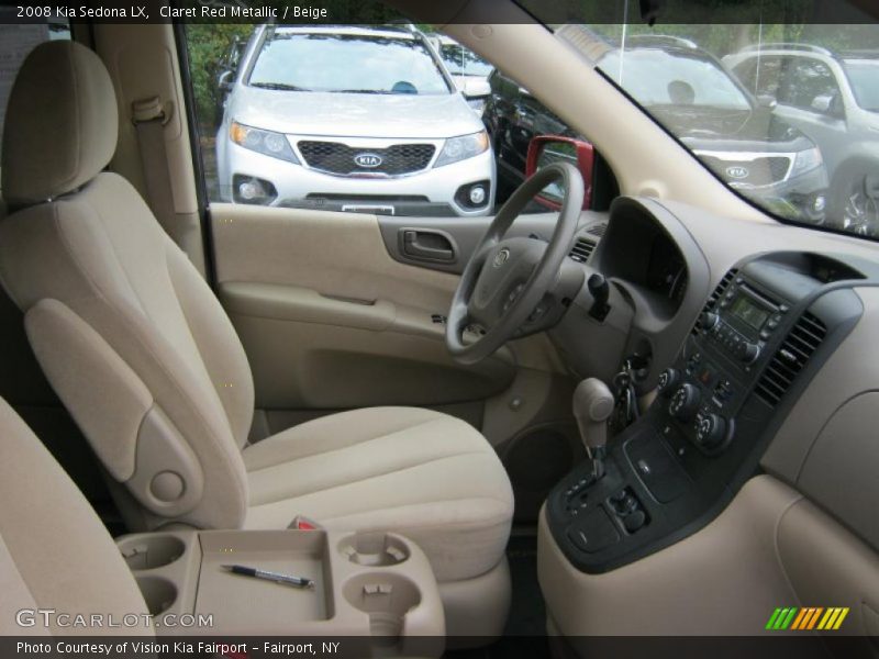 Claret Red Metallic / Beige 2008 Kia Sedona LX