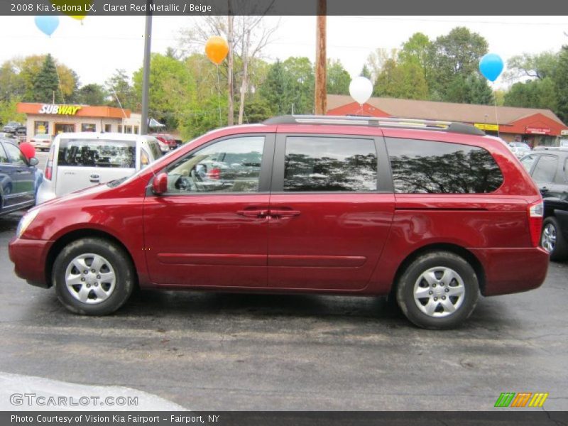 Claret Red Metallic / Beige 2008 Kia Sedona LX