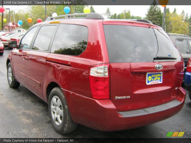 Claret Red Metallic / Beige 2008 Kia Sedona LX