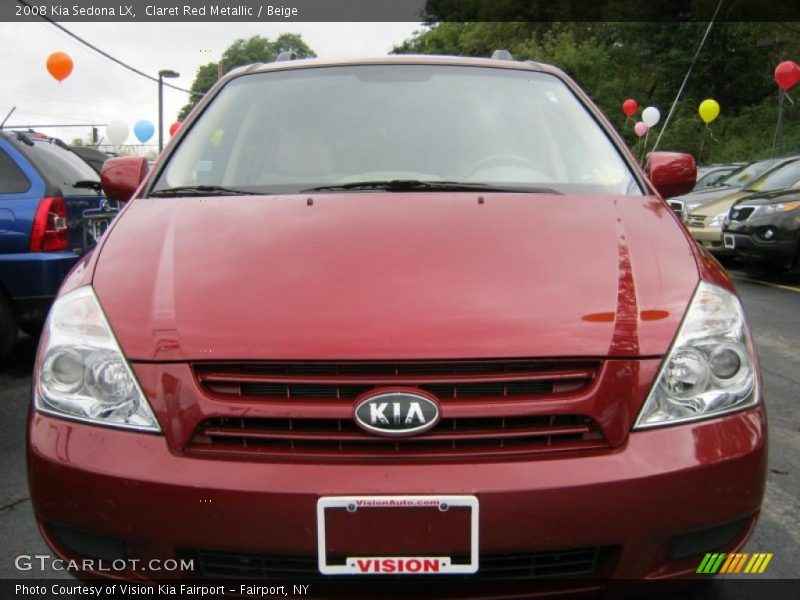 Claret Red Metallic / Beige 2008 Kia Sedona LX