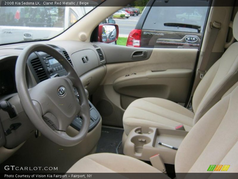 Claret Red Metallic / Beige 2008 Kia Sedona LX