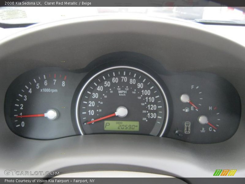 Claret Red Metallic / Beige 2008 Kia Sedona LX