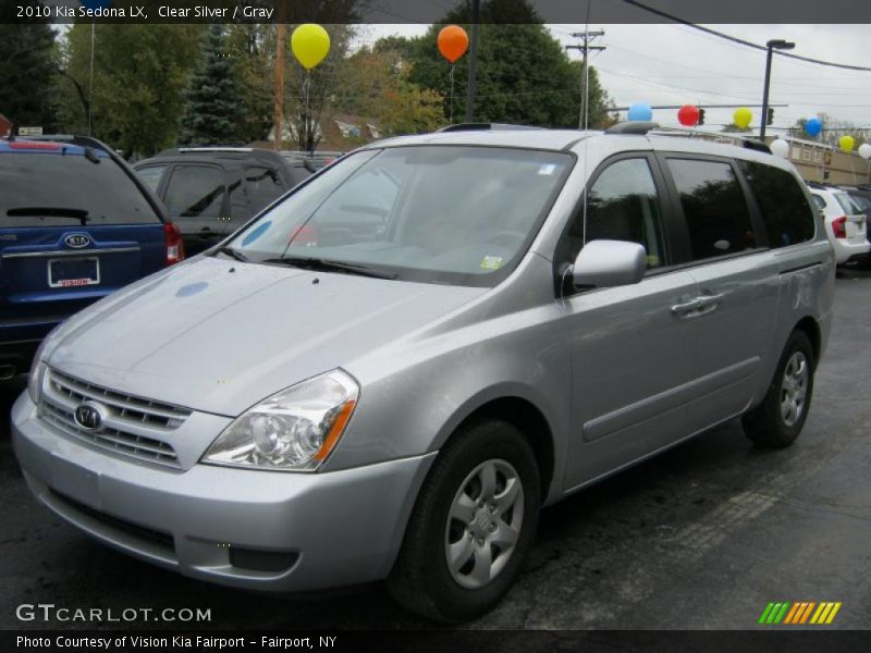 Clear Silver / Gray 2010 Kia Sedona LX