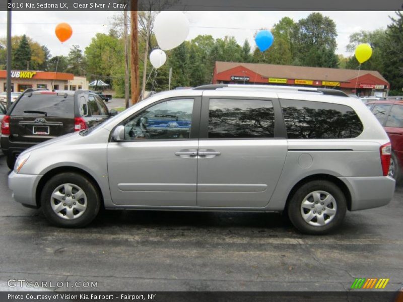 Clear Silver / Gray 2010 Kia Sedona LX