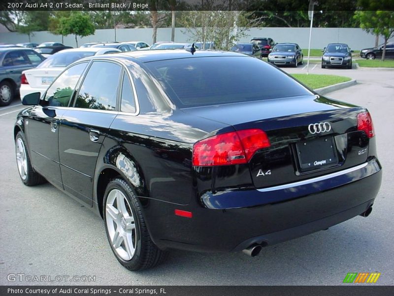 Brilliant Black / Beige 2007 Audi A4 2.0T Sedan