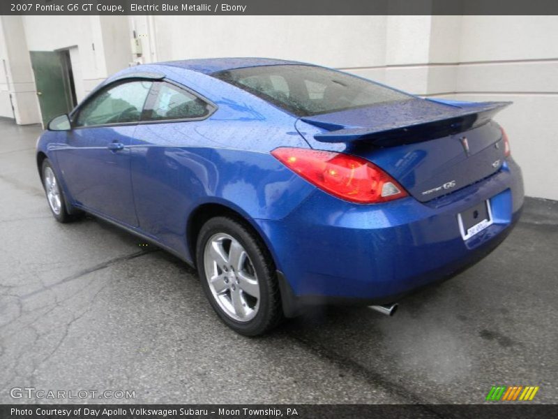 Electric Blue Metallic / Ebony 2007 Pontiac G6 GT Coupe
