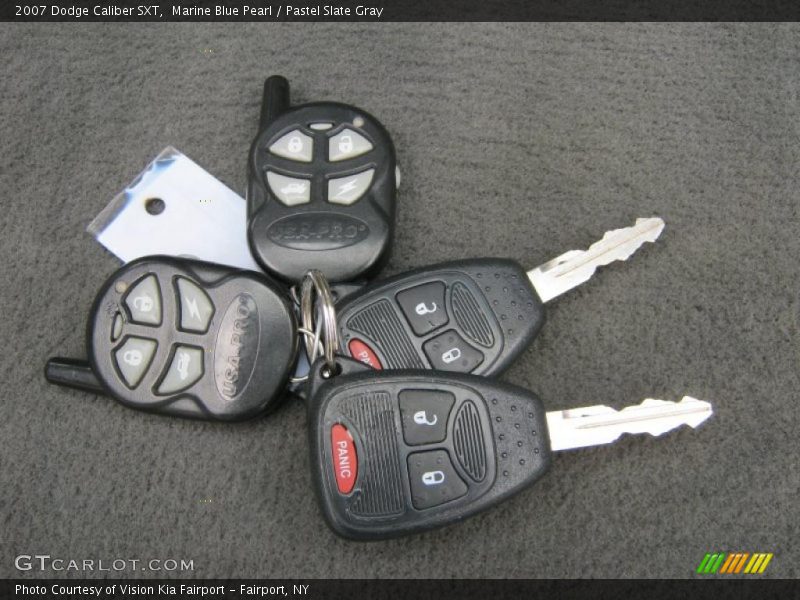 Marine Blue Pearl / Pastel Slate Gray 2007 Dodge Caliber SXT