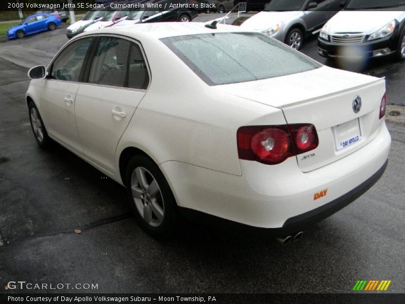 Campanella White / Anthracite Black 2008 Volkswagen Jetta SE Sedan