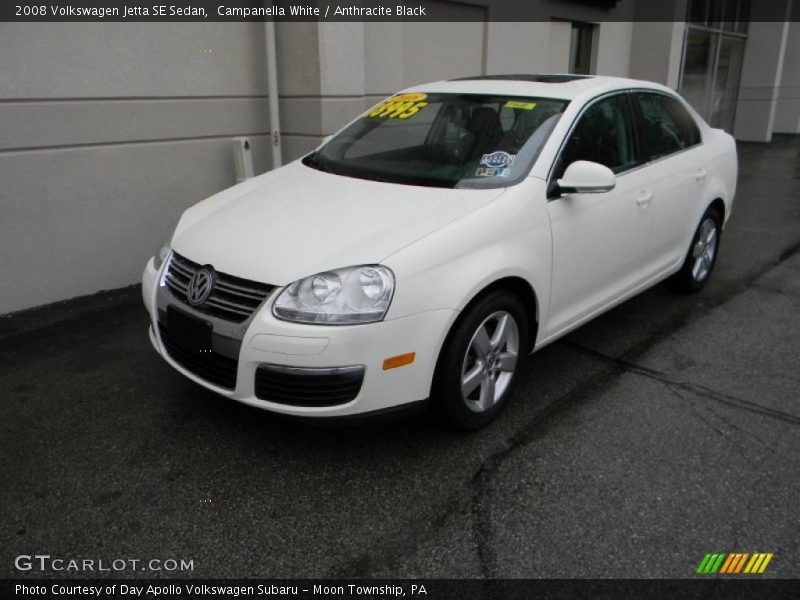 Campanella White / Anthracite Black 2008 Volkswagen Jetta SE Sedan