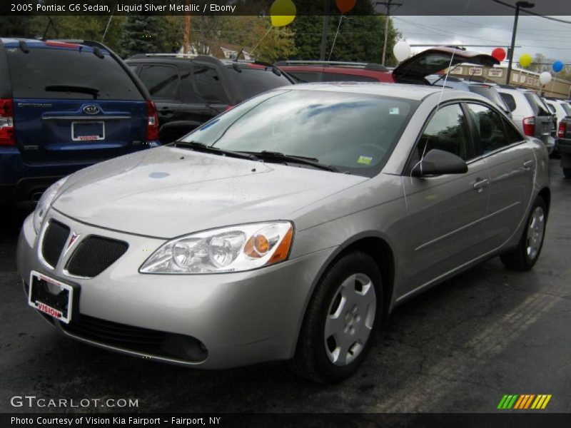 Liquid Silver Metallic / Ebony 2005 Pontiac G6 Sedan