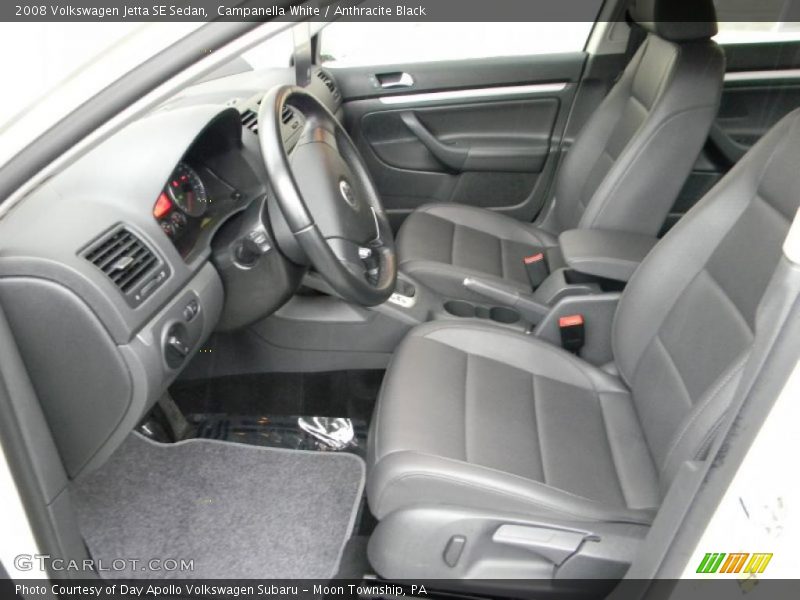 Campanella White / Anthracite Black 2008 Volkswagen Jetta SE Sedan