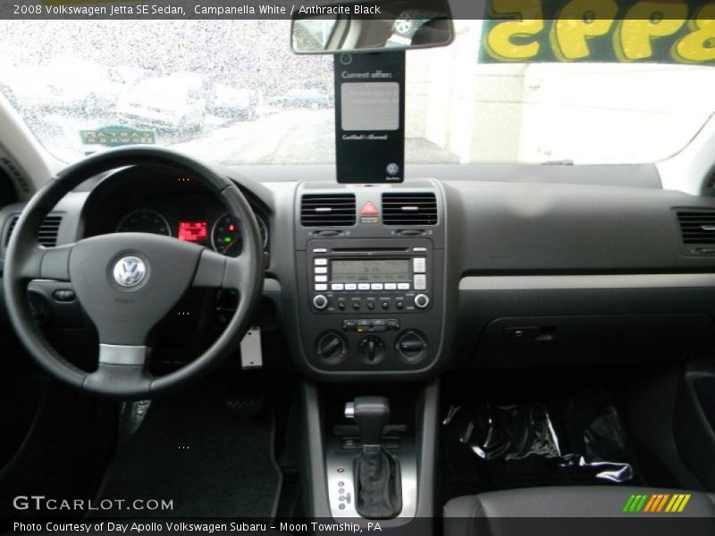 Campanella White / Anthracite Black 2008 Volkswagen Jetta SE Sedan