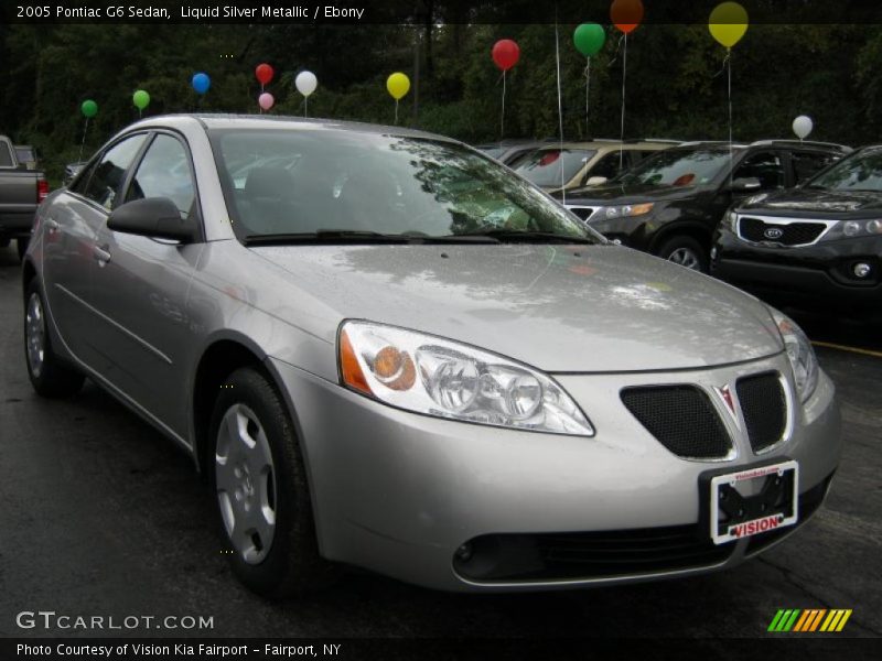 Liquid Silver Metallic / Ebony 2005 Pontiac G6 Sedan
