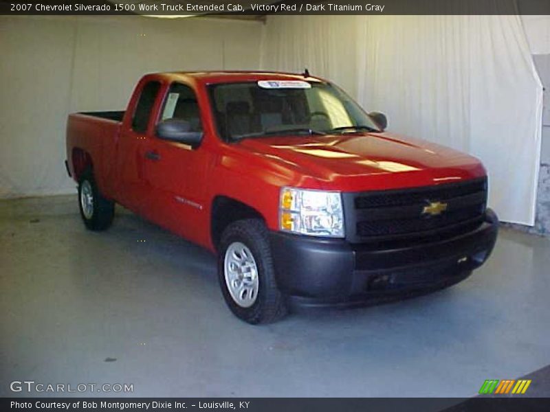 Victory Red / Dark Titanium Gray 2007 Chevrolet Silverado 1500 Work Truck Extended Cab