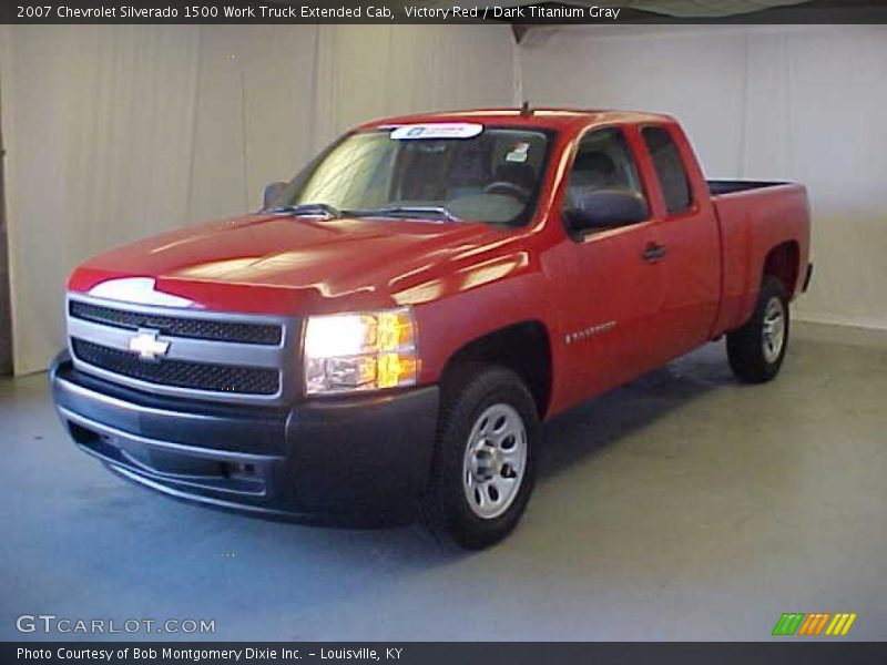Victory Red / Dark Titanium Gray 2007 Chevrolet Silverado 1500 Work Truck Extended Cab
