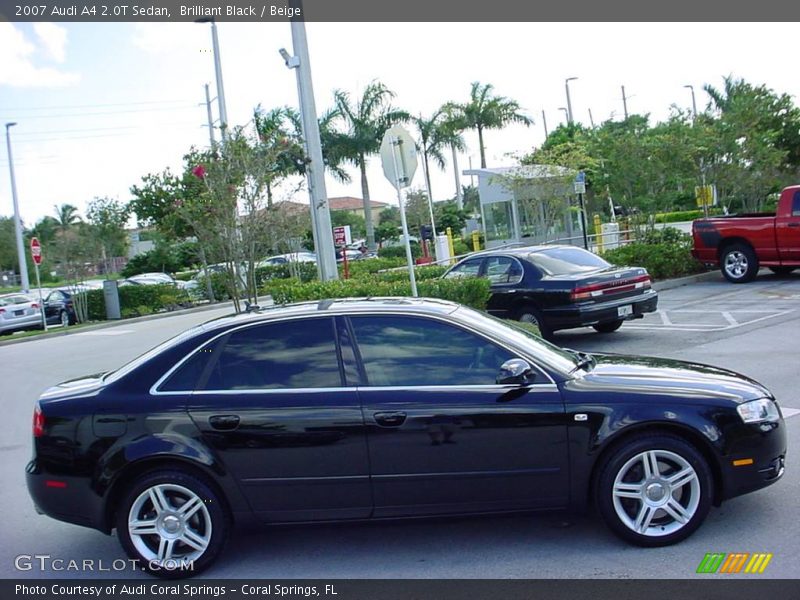 Brilliant Black / Beige 2007 Audi A4 2.0T Sedan