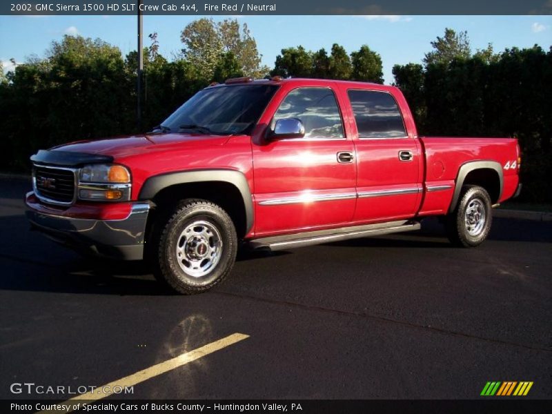 Fire Red / Neutral 2002 GMC Sierra 1500 HD SLT Crew Cab 4x4