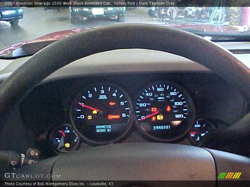 Victory Red / Dark Titanium Gray 2007 Chevrolet Silverado 1500 Work Truck Extended Cab