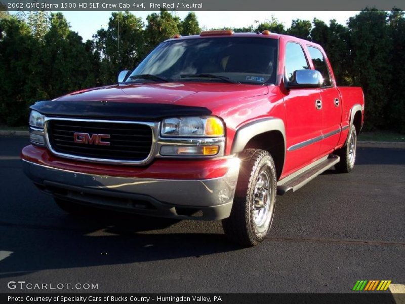 Fire Red / Neutral 2002 GMC Sierra 1500 HD SLT Crew Cab 4x4