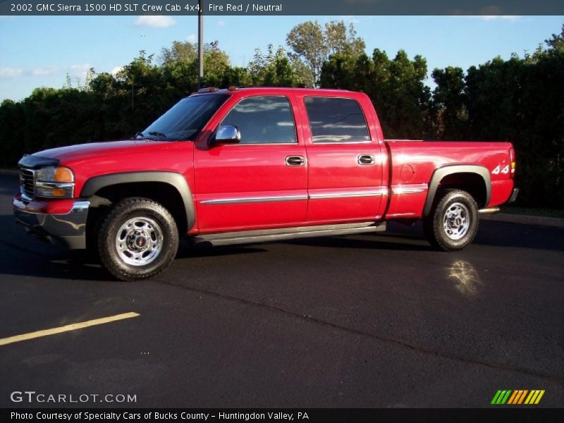 Fire Red / Neutral 2002 GMC Sierra 1500 HD SLT Crew Cab 4x4