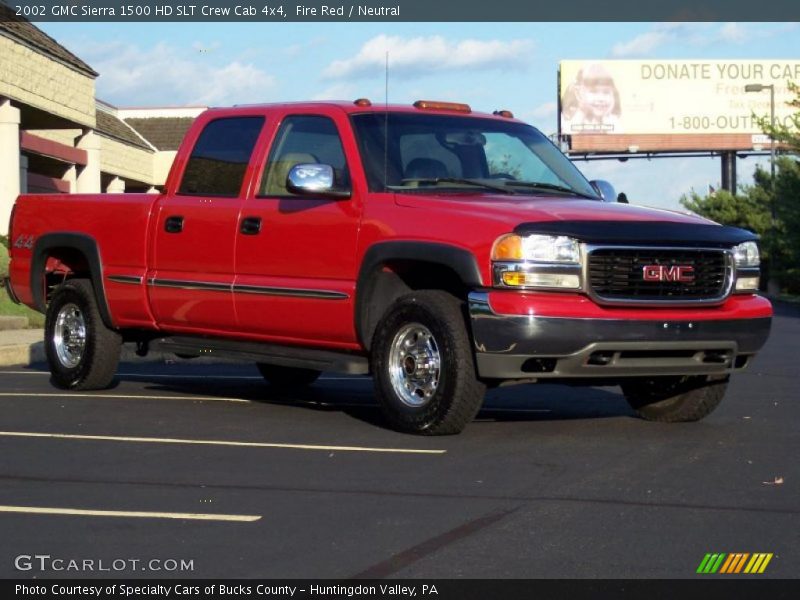 Fire Red / Neutral 2002 GMC Sierra 1500 HD SLT Crew Cab 4x4