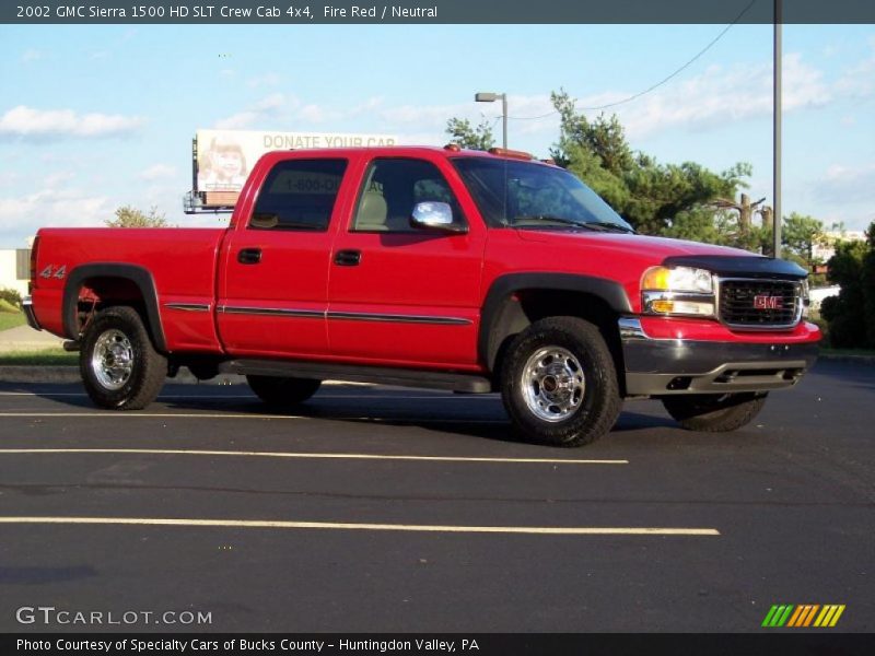 Fire Red / Neutral 2002 GMC Sierra 1500 HD SLT Crew Cab 4x4