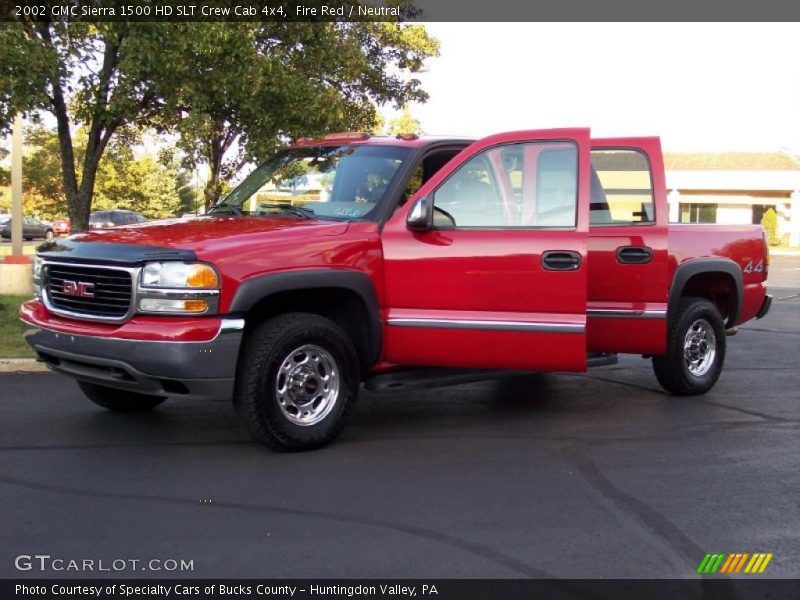 Fire Red / Neutral 2002 GMC Sierra 1500 HD SLT Crew Cab 4x4