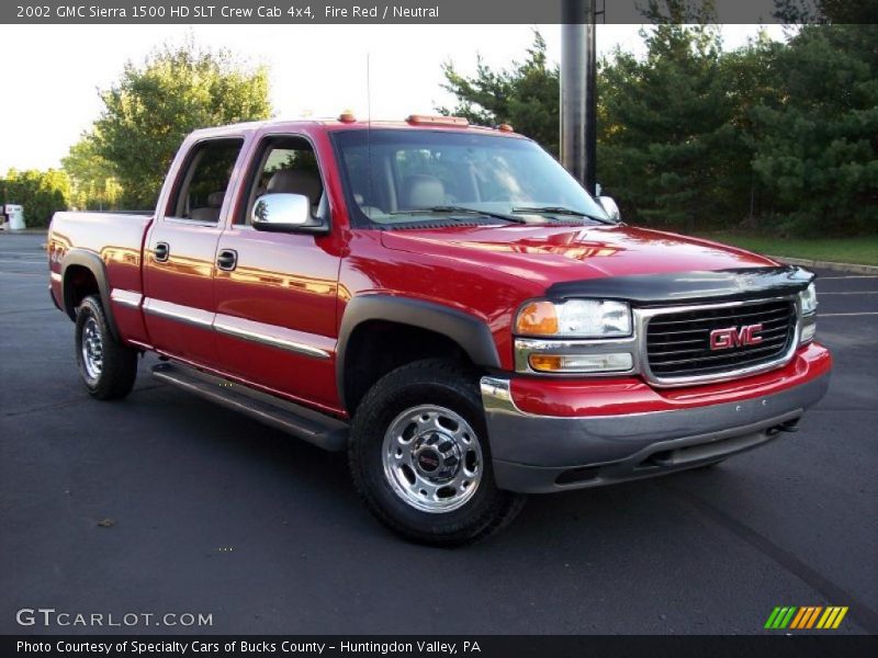 Fire Red / Neutral 2002 GMC Sierra 1500 HD SLT Crew Cab 4x4
