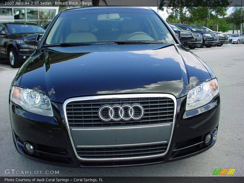 Brilliant Black / Beige 2007 Audi A4 2.0T Sedan